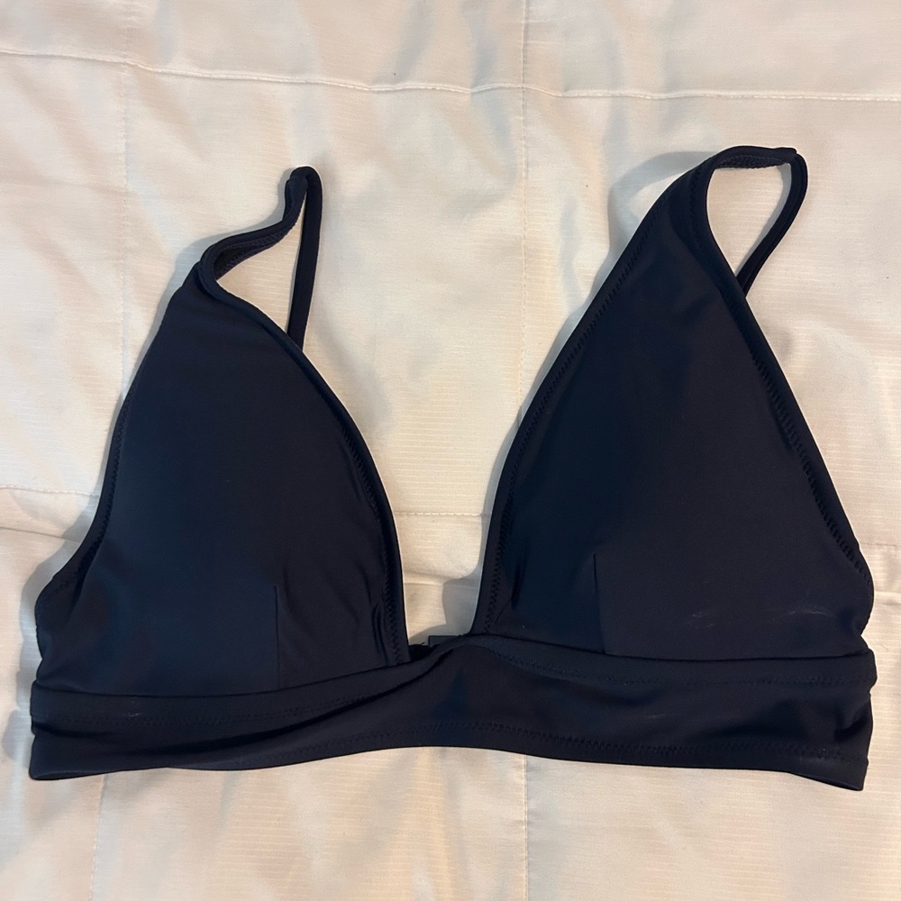 Navy blue JCrew bikini top with removable padding